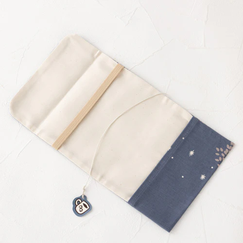【販売終了】リスくん刺繍入　布製ブックカバー - Image 6
